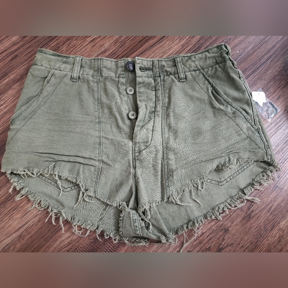 Free People Pants - NWT Free People Olive Green Women's Shorts